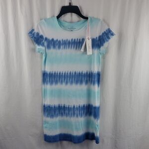 Vineyard Vines XXS Blue and White Tie Dye T-Shirt Dress